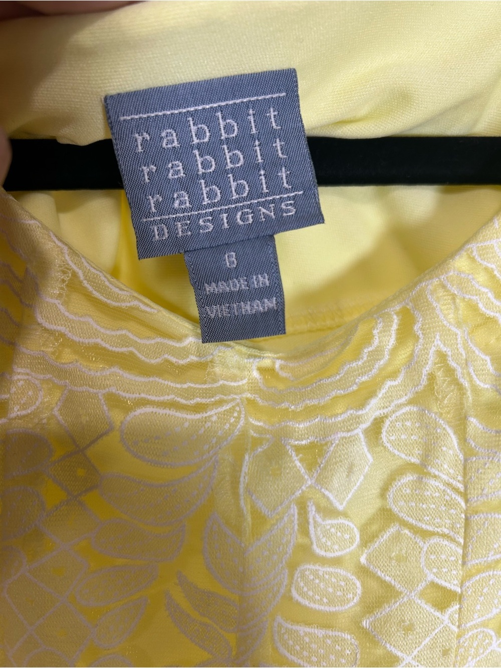 Rabbit Rabbit Rabbit Yellow Lace Midi Dress with Bell Sleeves - Picture 3 of 5